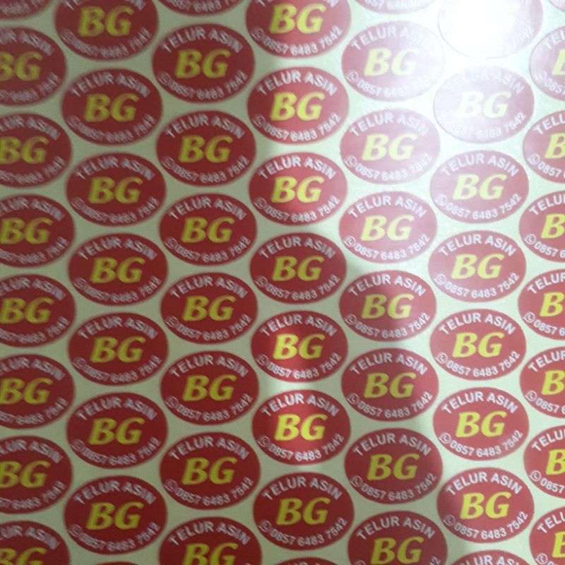 

STICKER LABEL TELUR ASIN ISI 2.000 PCS