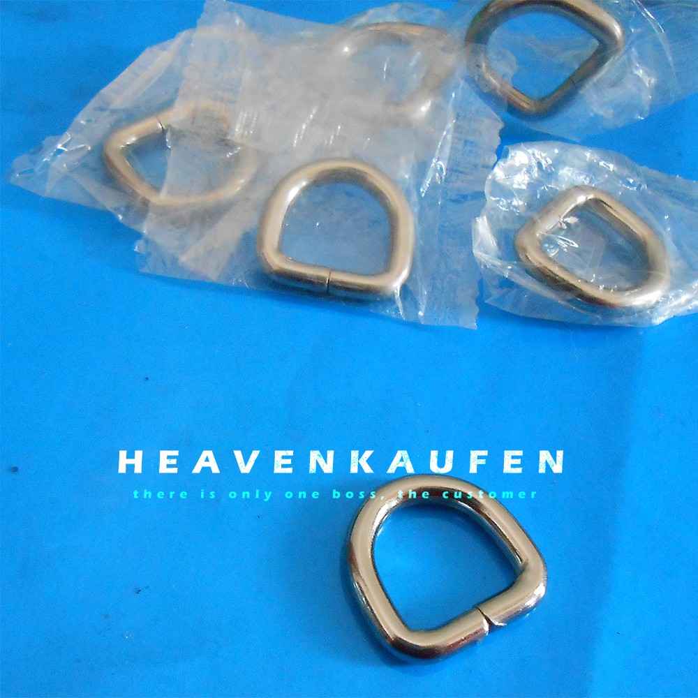 Ring D 1,5 cm Warna Nikel Silver Kualitas Premium Tebal 4 mm