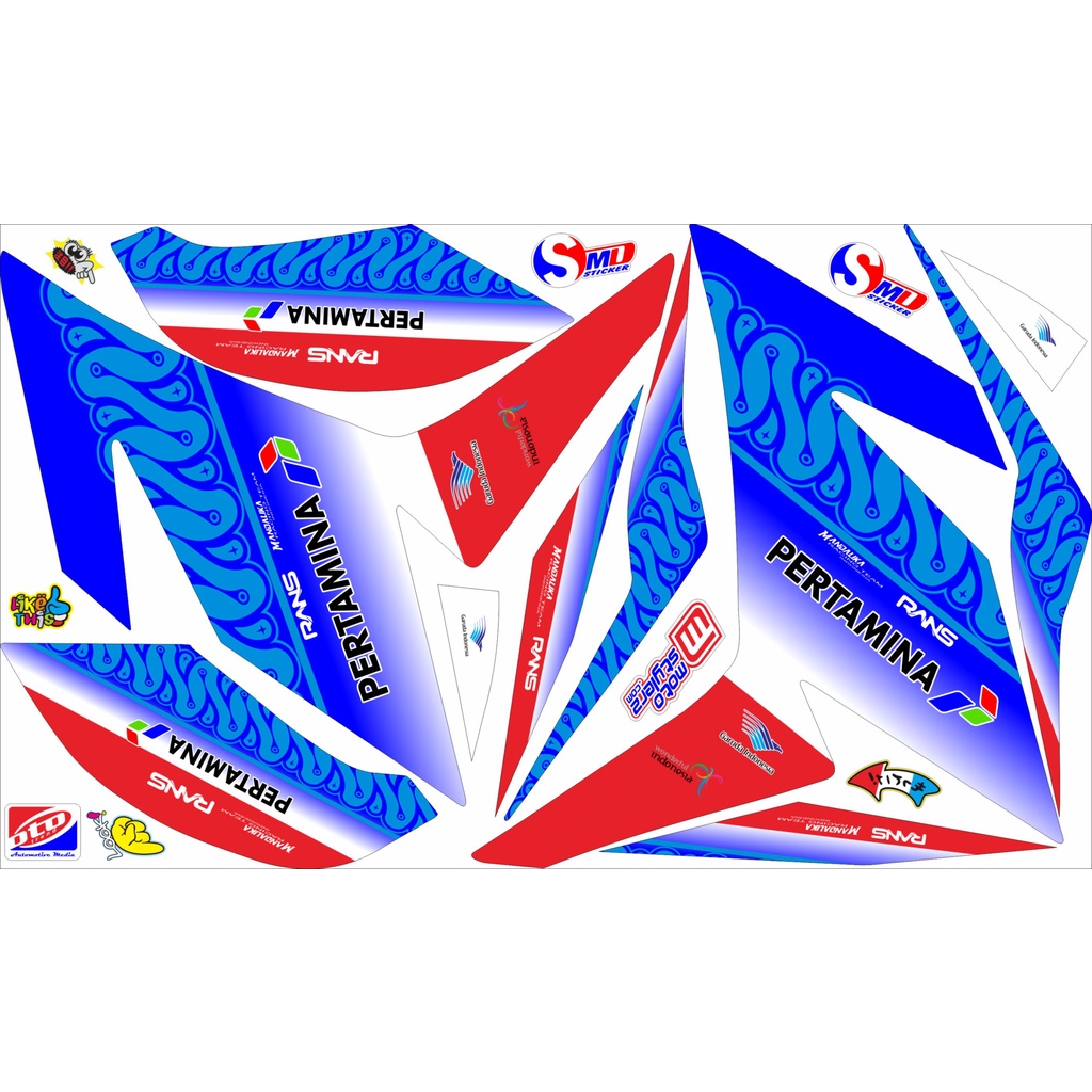 SEMI DECAL CBR 150R FACELIFT MANDALIKA LIS BODI CBR 150R FACELIFT MANDALIKA