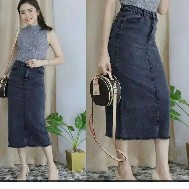 Miliki  bisaRok span rawis  Rok span panjang | Rok jeans | Rok jeans panjang | Rok jeans panjang | R