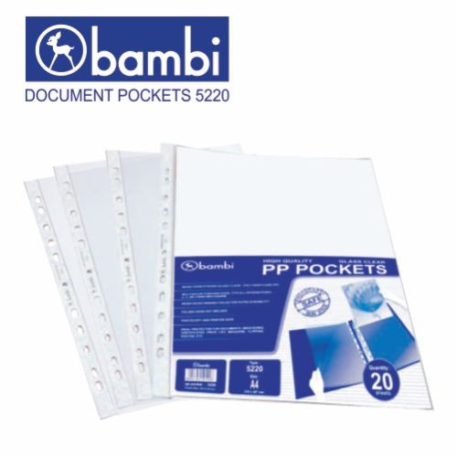 

PP Pocket-Sheet Protector-PP Plastik-Plastik Dokumen A4 Isi 20lembar BAMBI