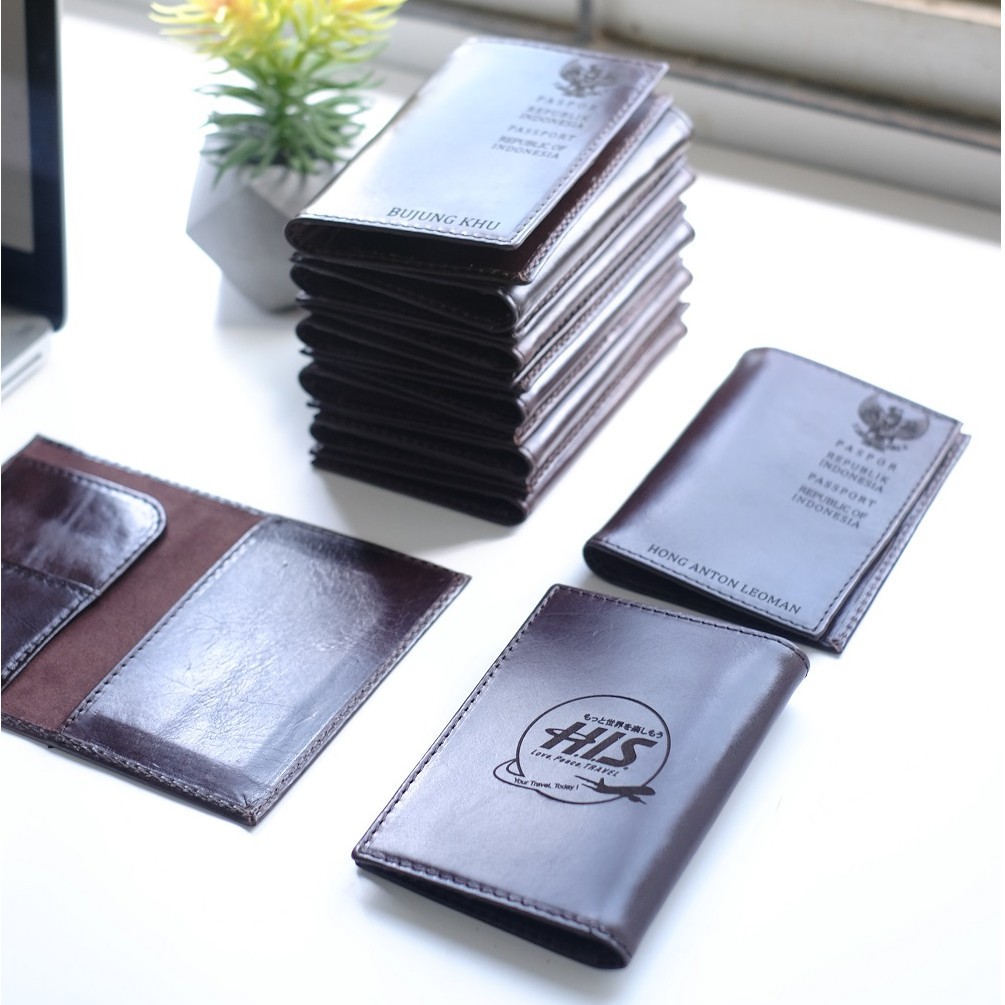 PASSPORT COVER - SAMPUL PASSPORT - PASSPORT CASE KULIT  - GRATIS UKIR NAMA