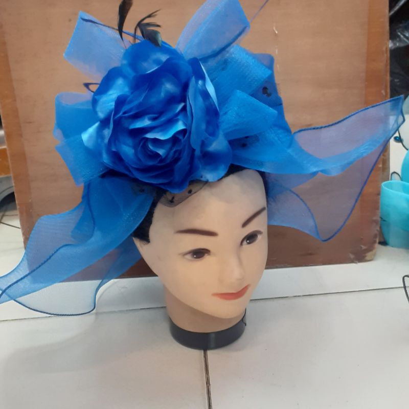 Topi Fascinator Jala Lebar-Topi Fashion Wanita