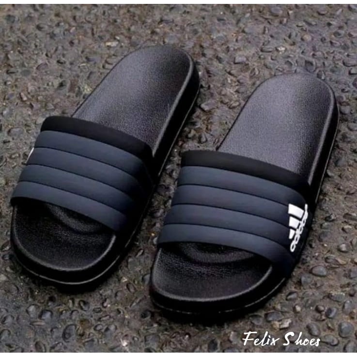 SANDAL SLIP ON PRIA ADIDAS MOTIF GARIS CASUAL