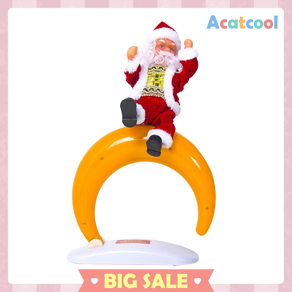 Electric Flip-over Santa Claus Toys with Music Dancing Xmas Ornaments Gift