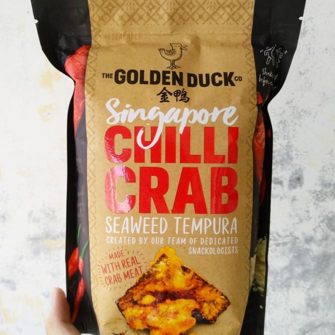 

Golden Duck Chilli Crab Seaweed Tempura 110 Gram (Made in Singapore) - Chilli Crab SPECIAL Kode 144