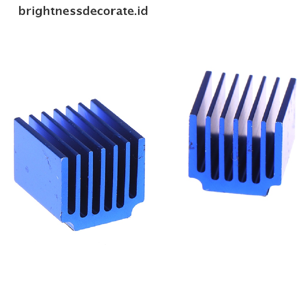 2pcs Heatsink Radiator Aluminum Warna Biru Dengan Perekat Untuk 3d