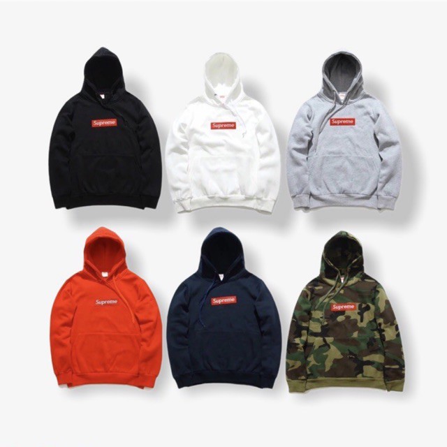Jaket Hoodie Pria Supreme Box Logo (7 Warna)