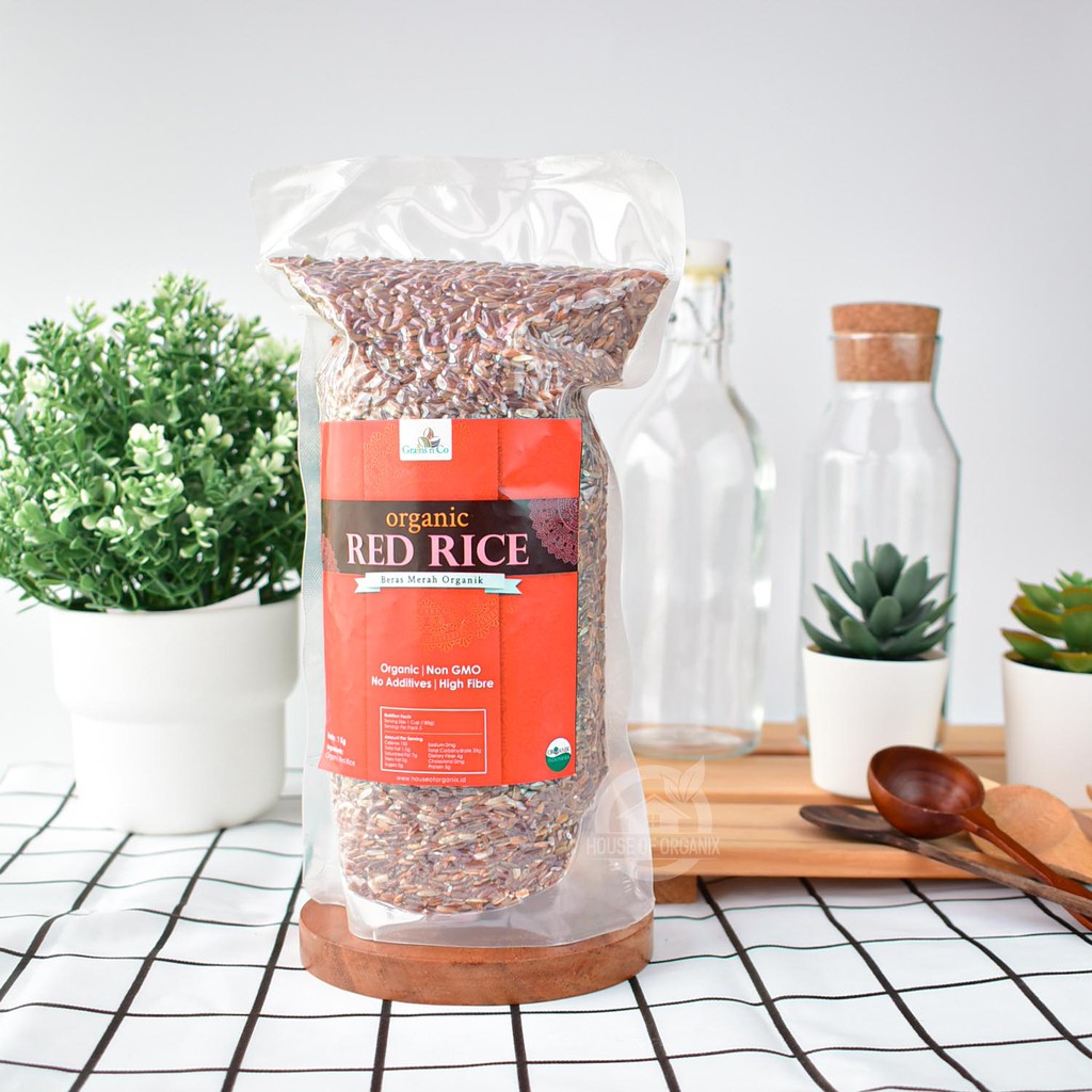 Grains N Co Organic Red Rice ( Beras Merah Organik ) 1 Kg