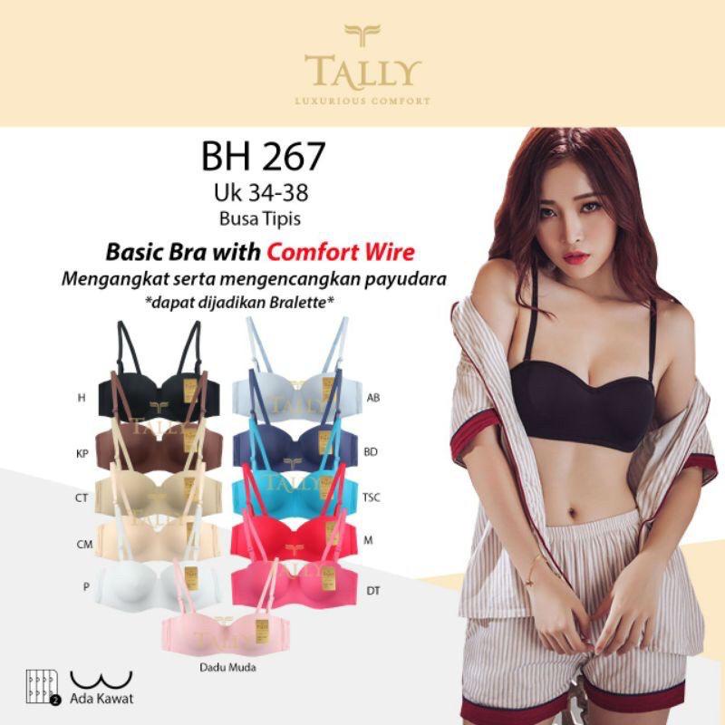 BH BRA 267 TALLY KAWAT || BH ROBOT BAHAN LICIN SEAMLESS | TALI BISA COPOT PASANG LIFESTYLE BRA |ADA KAWAT HALF CUP KAIT 2 - SIZE 34 36 38