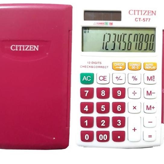 

Flash Sale - KALKULATOR CITIZEN CT 577 KALKULATOR 12 DIGIT - WARNA WARNI CITIZEN POCKET SAKU CHECK CORRECT 2 WAY