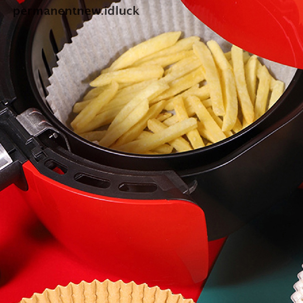 25 Pcs Kertas Alas Baking Air Fryer Sekali Pakai Anti Lengket Bentuk Bulat