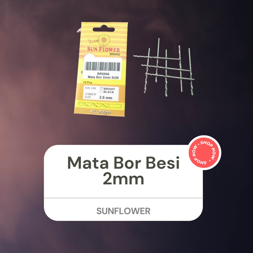 Mata Bor Besi 2mm - 8mm Sunflower