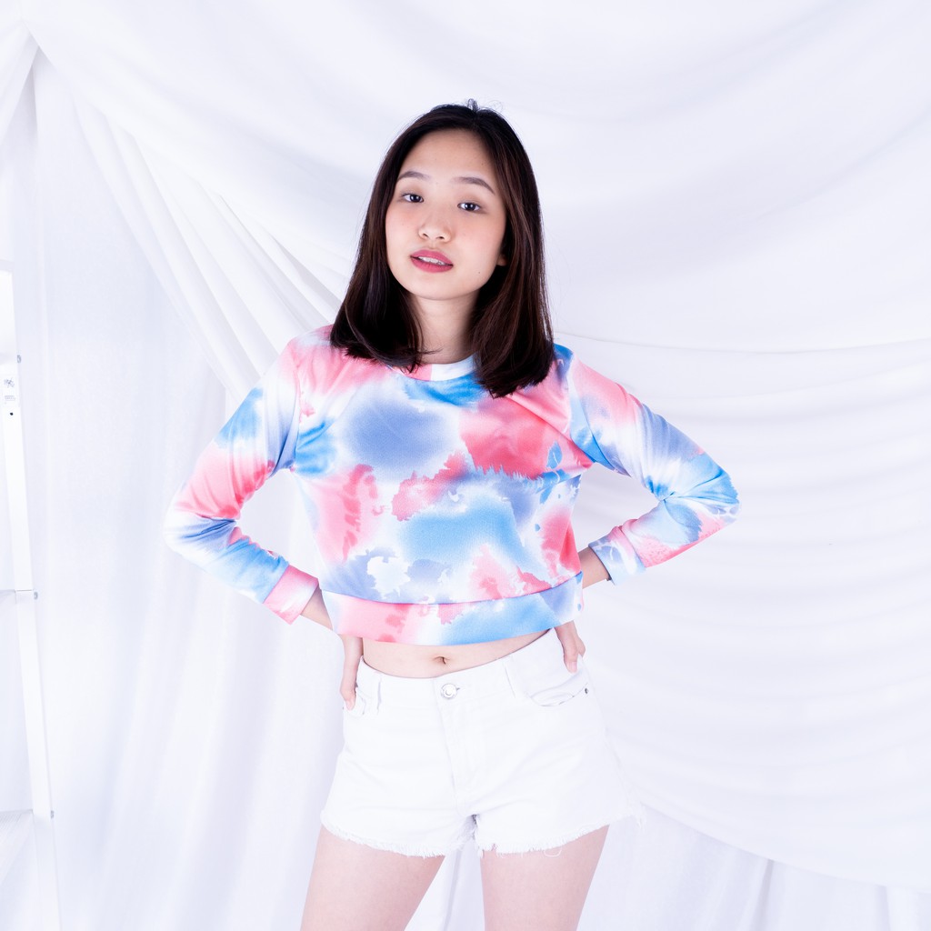 VS - SWEATER CROP ADINCA (TIE DYE) / SWEATER TIE DYE | Atasan Wanita Tie Dye murah