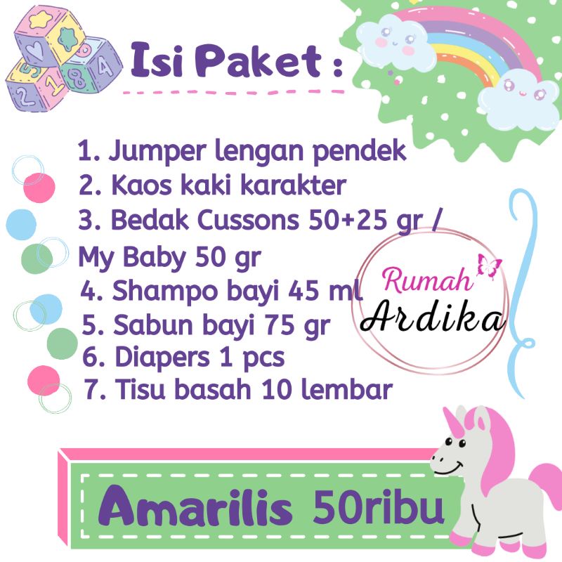 Kado bayi lahiran parcel bayi parsel bayi baby gift set ukuran 28x23x8 cm box isi8-3