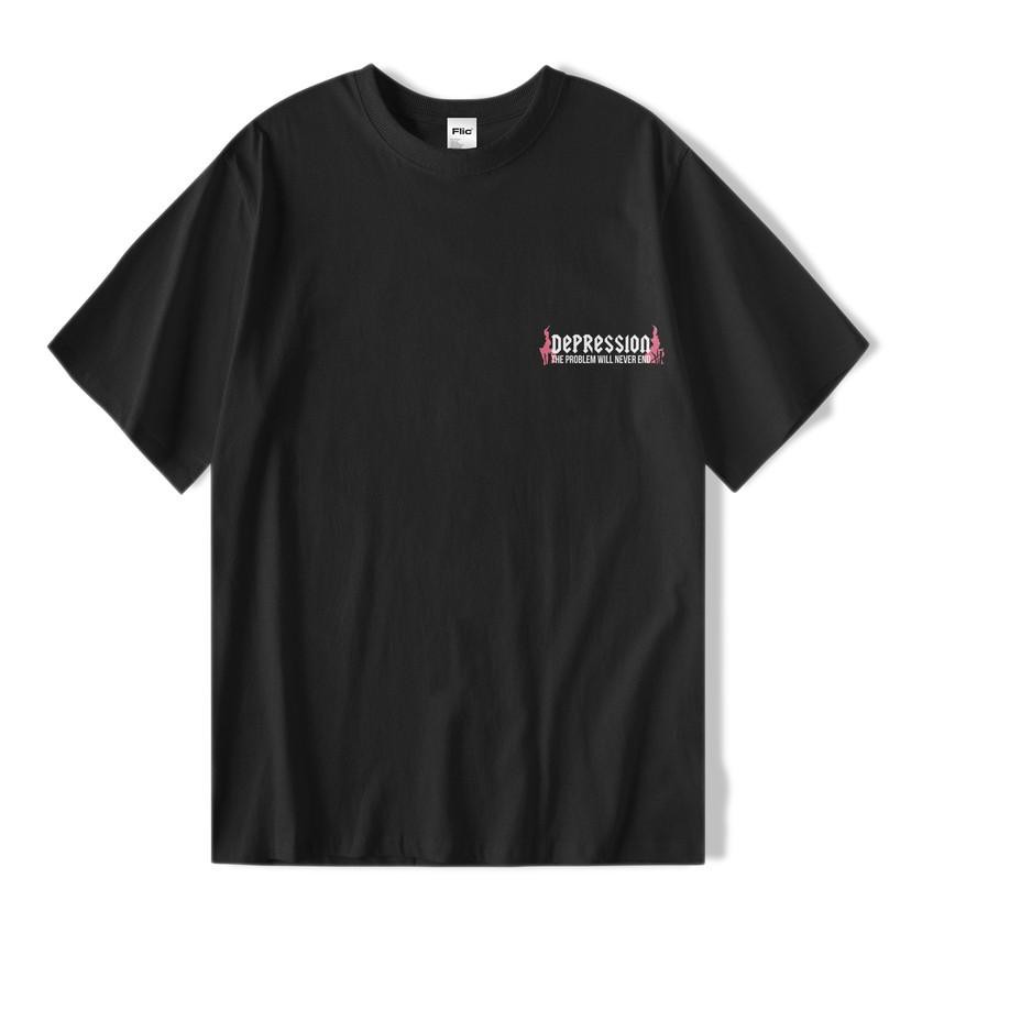 ➵ DEPRESSION BLACK TSHIRT - FLICWORLD ♧