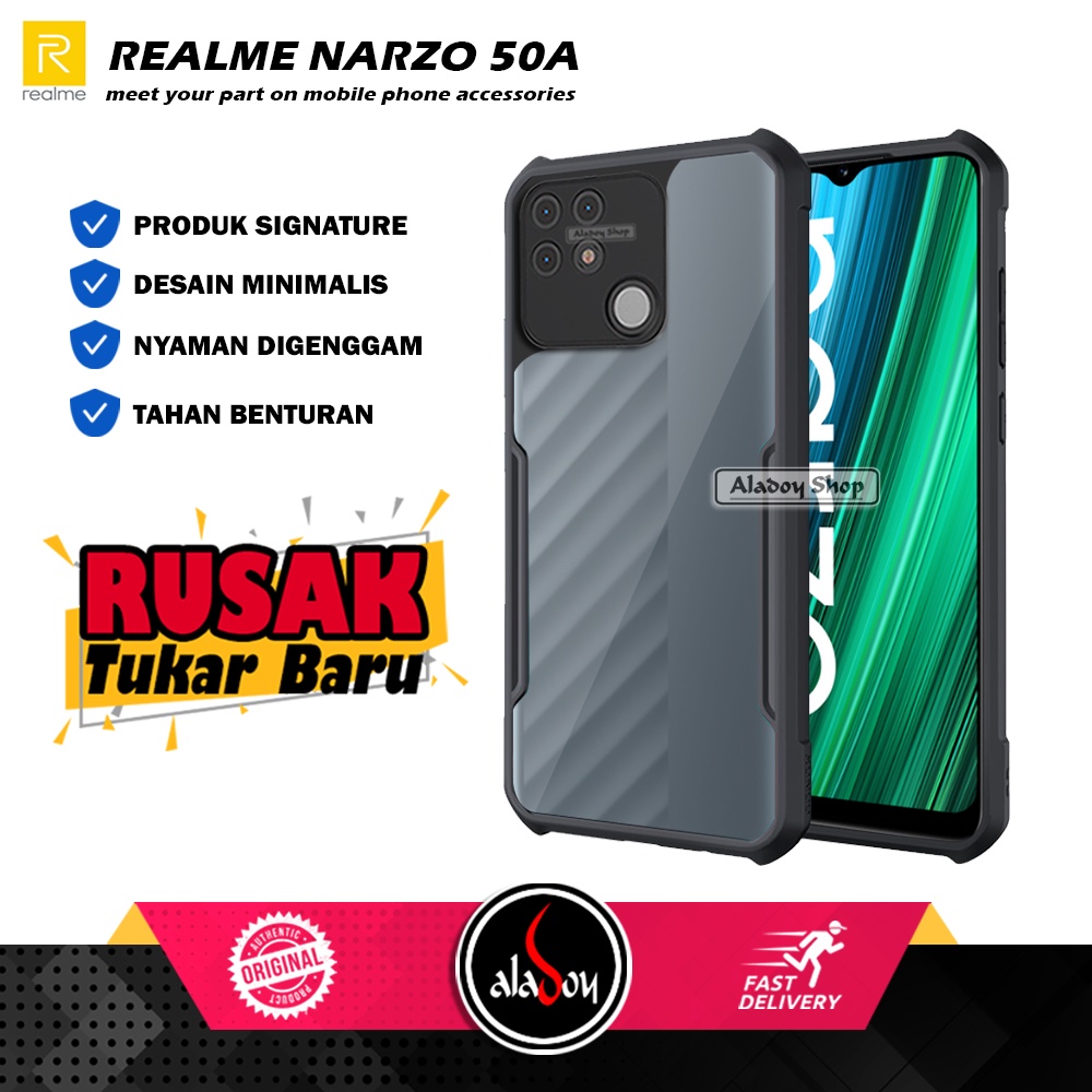 Case Realme Narzo 50A 2021 Armor Fusion Transparent Premium Casing