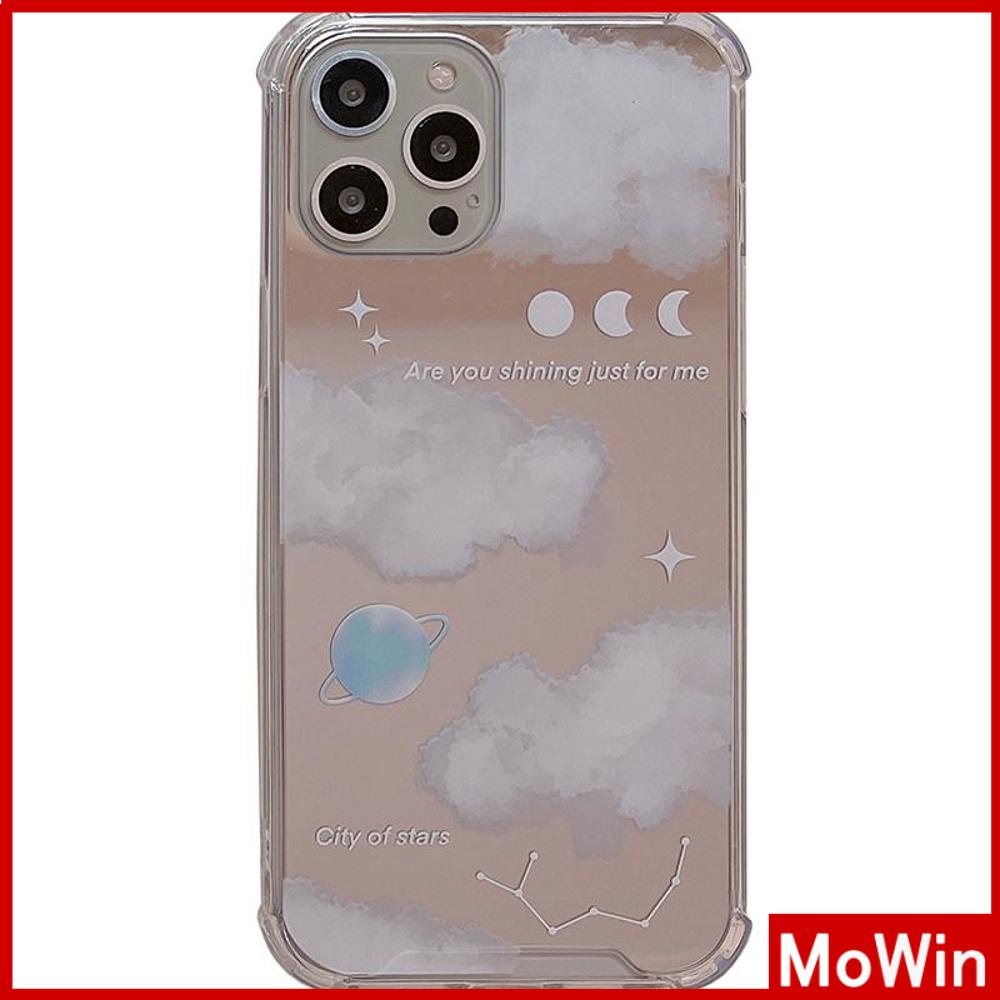 iPhone Case Acrylic HD Mirror Airbag Shockproof Protection Camera Cloud Moon Planet Starry Sky Compatible For iPhone 11 iPhone 13 Pro Max iPhone 12 Pro Max iPhone 7 Plus iPhone xr