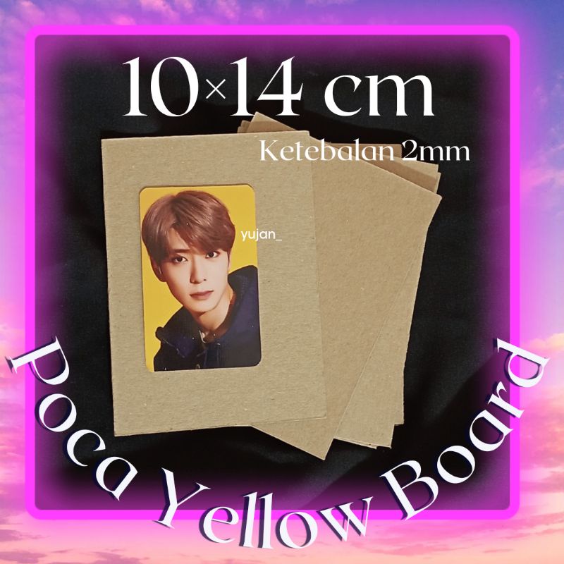 YELLOW BOARD ±10 cm x 14 cm ketebalan ±2mm [UPDATED STOCK] Untuk packing photocard <3