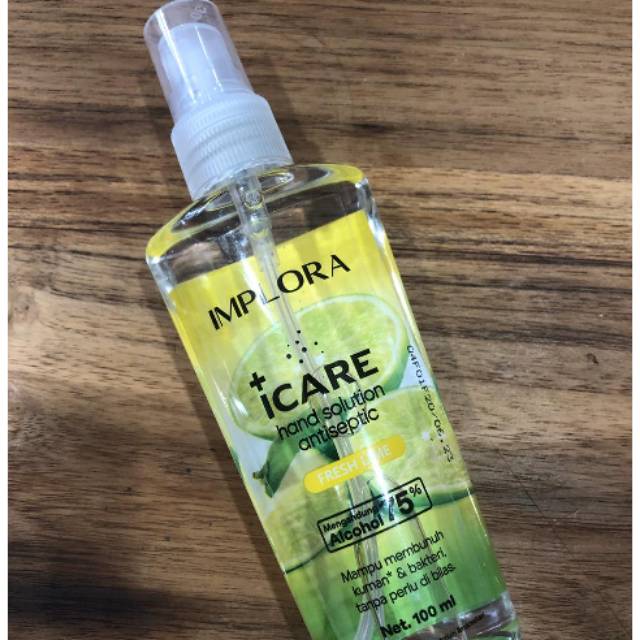 Implora Icare Hand Sanitizer Cair Spray 100ml Fresh Lime
