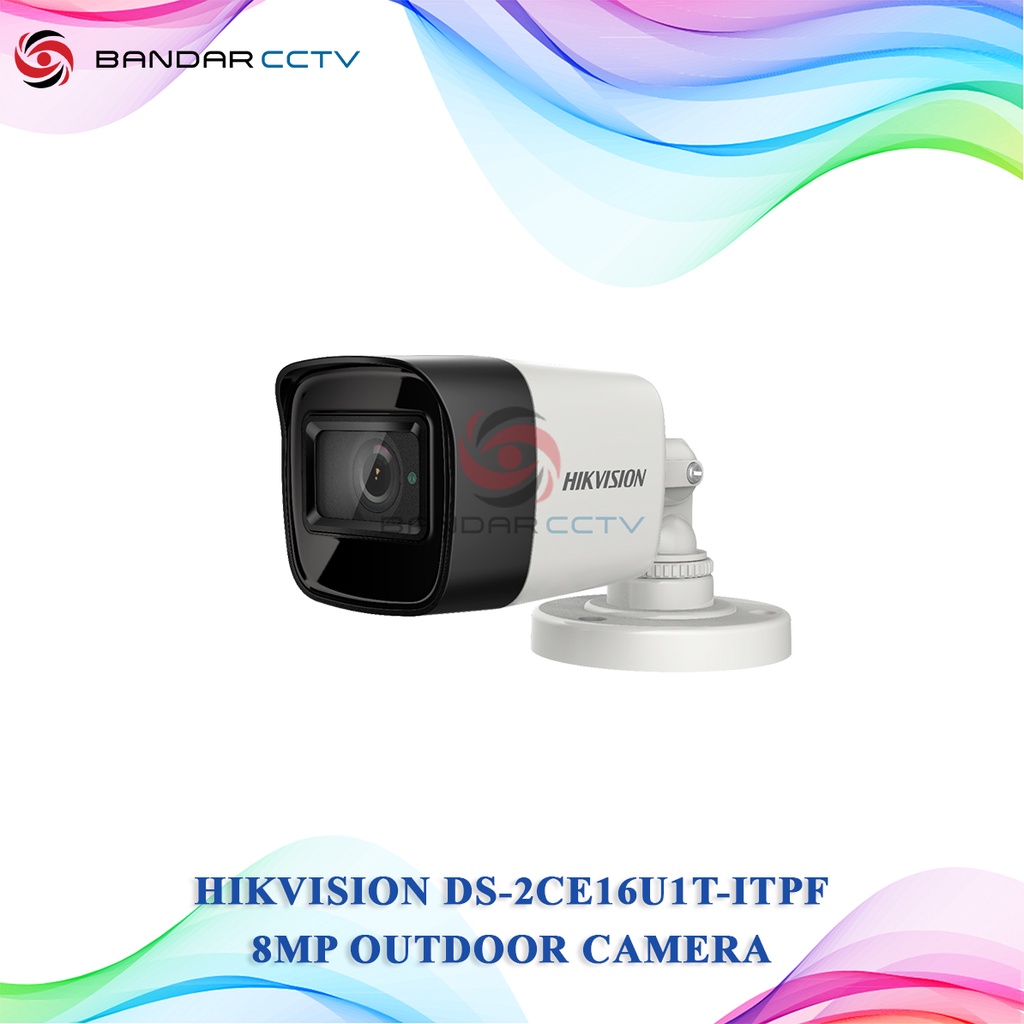 Hikvision DS 2CE16U1T ITPF 8MP 4K Fixed Mini Bullet Camera