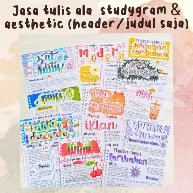 

JASA TULIS JUDUL/HEADER ALA STUDYGRAM