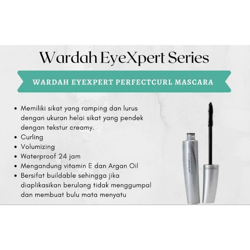 Wardah eyeXpert perfectcurl maskara with vit E waterproff