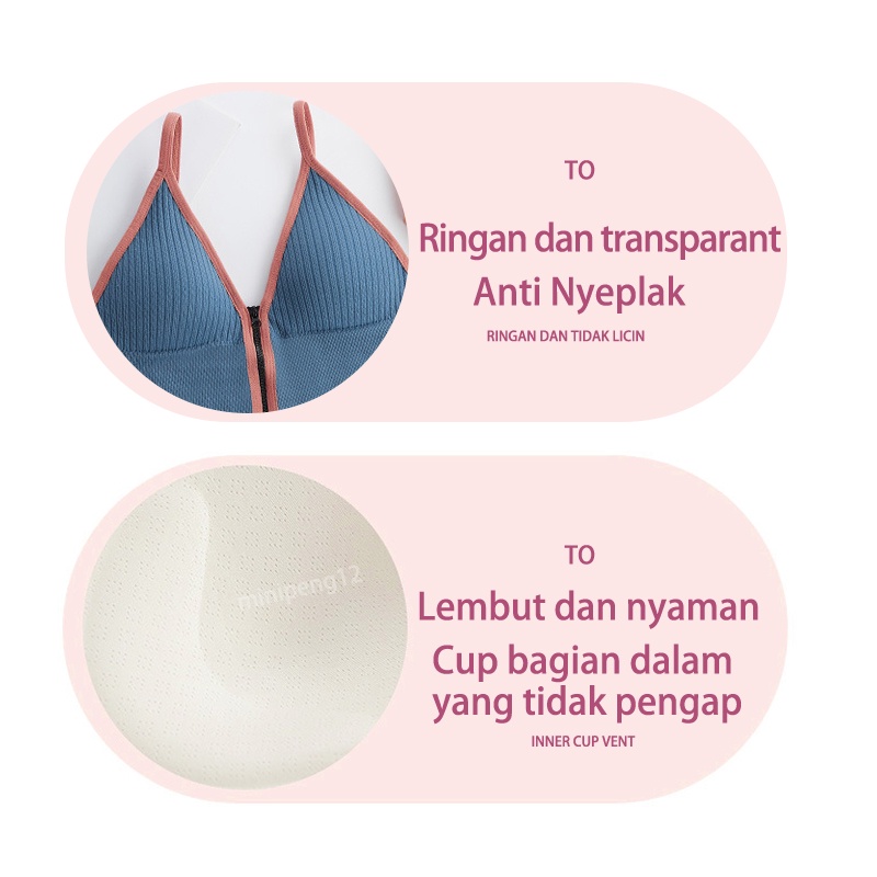 Bra Wanita Model One-Piece Bra Bralette Push Up dengan Bahan Bergaya Sexy seamless Korea