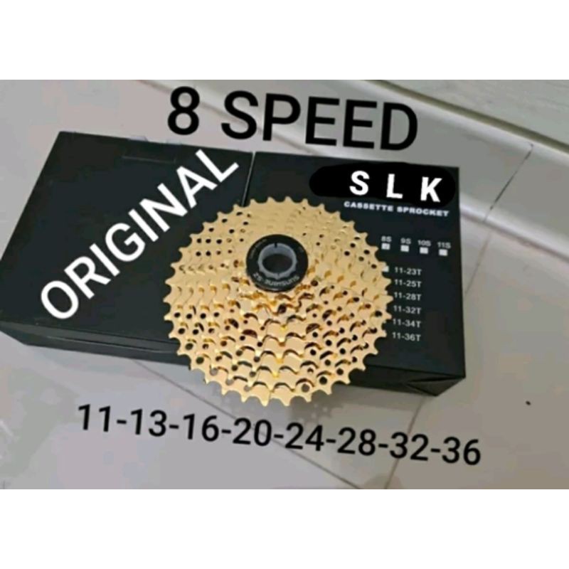 Sprocket Gold 8 Speed Sunshine sprockets gear Gir Sepeda cassete 8sp sp kuning emas ztto bolany zrace ltwoo bisa sepeda lipat federal seli mtb roadbike balap road bike