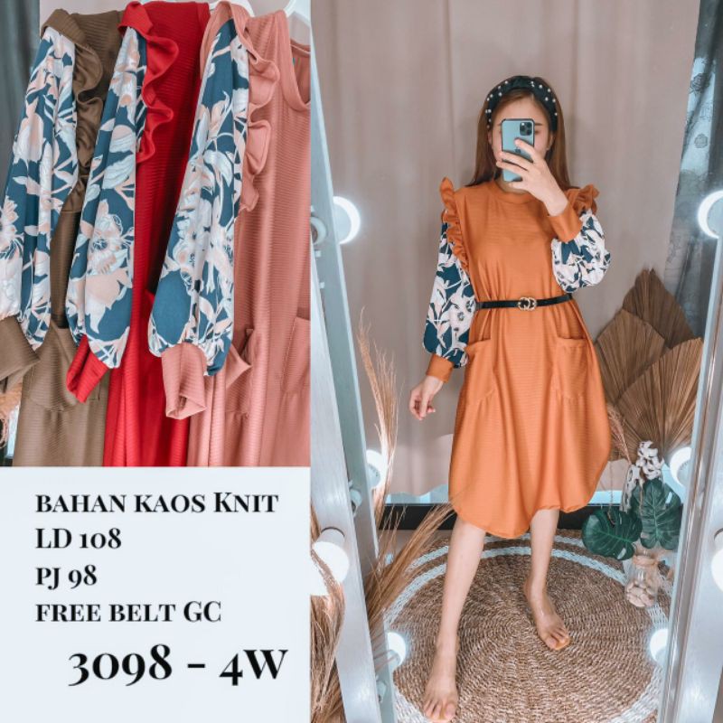 mosca tunik bahan kaos knit