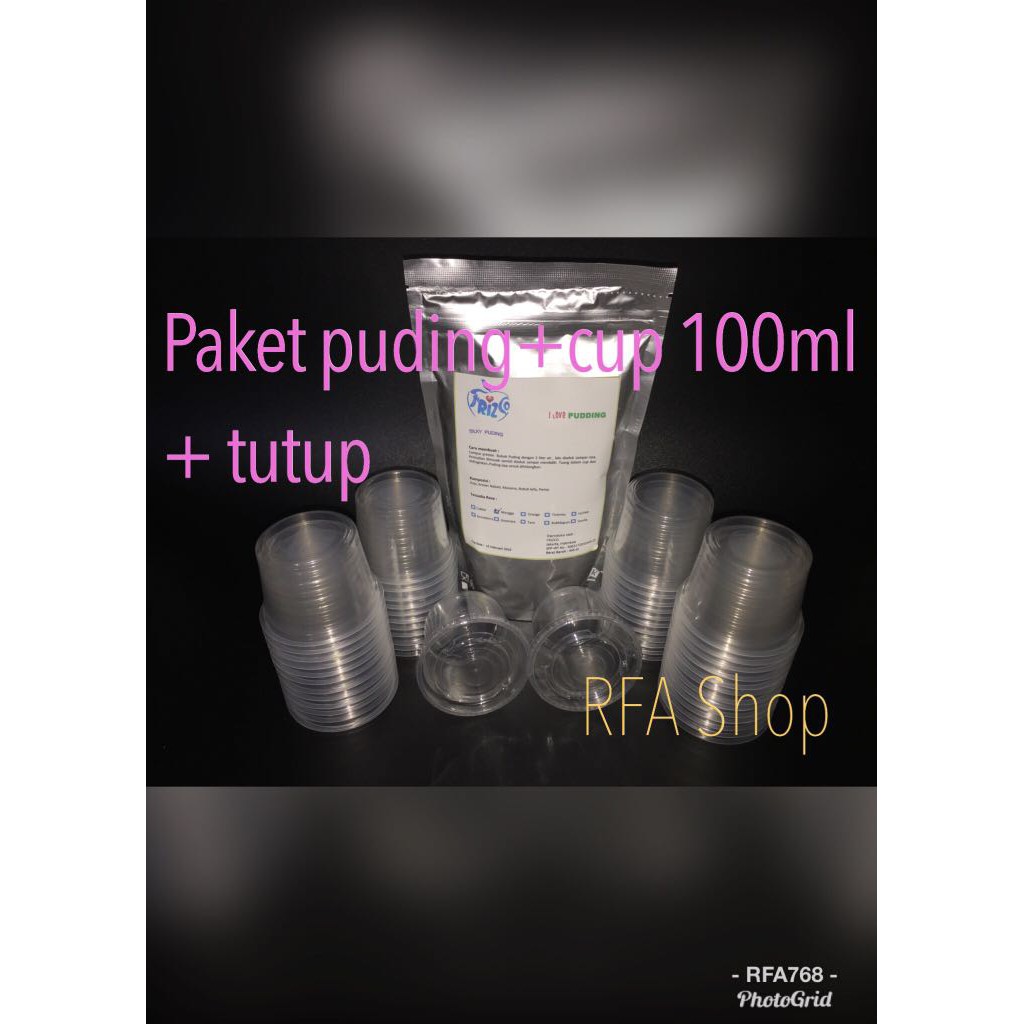 

FRIZCO Puding Paket (1 Pc Puding 500gr + Cup 65 ml Bening + Tutup Plastik)