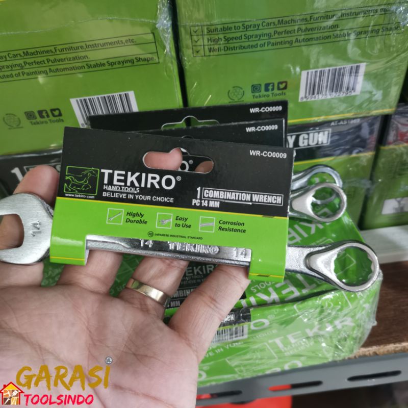 kunci ring pas Tekiro 14 mm combination wrench kunci ring kunci pas 14mm