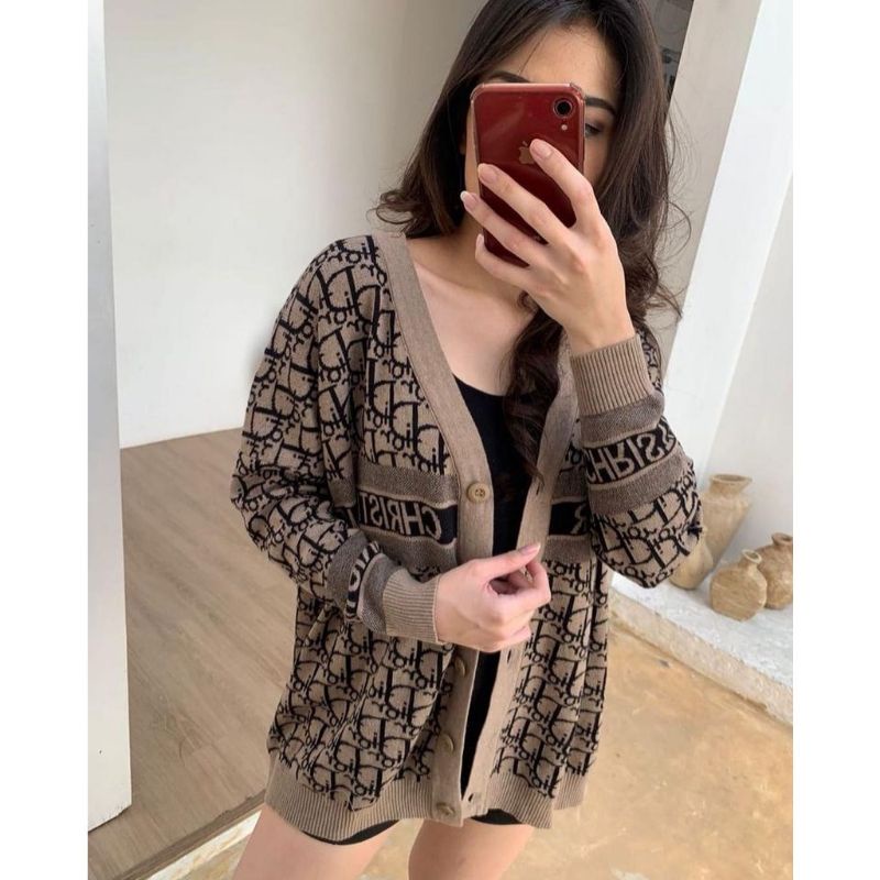 Cardigan Rajut Cristian Dior Premium Ori