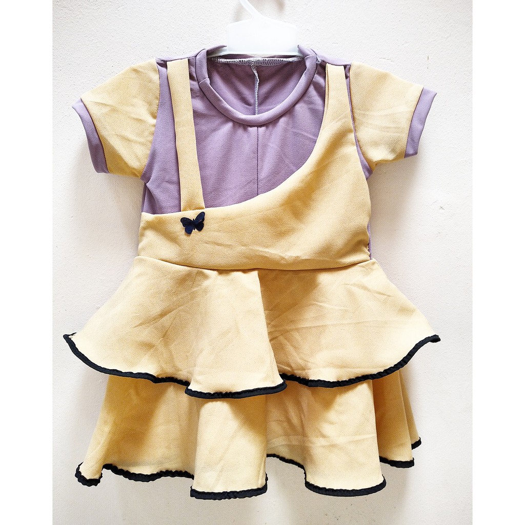 Dress Butterfly 1-2 Tahun - Baju Anak Murah - Terusan Anak Perempuan - Dres Kupu Kupu - Blus Harian