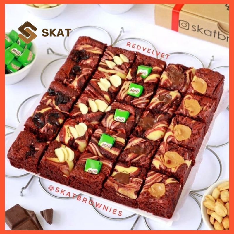 

Brownies Panggang / Brownies Fudgy / Brownies Skat / Brownies Red Velvet