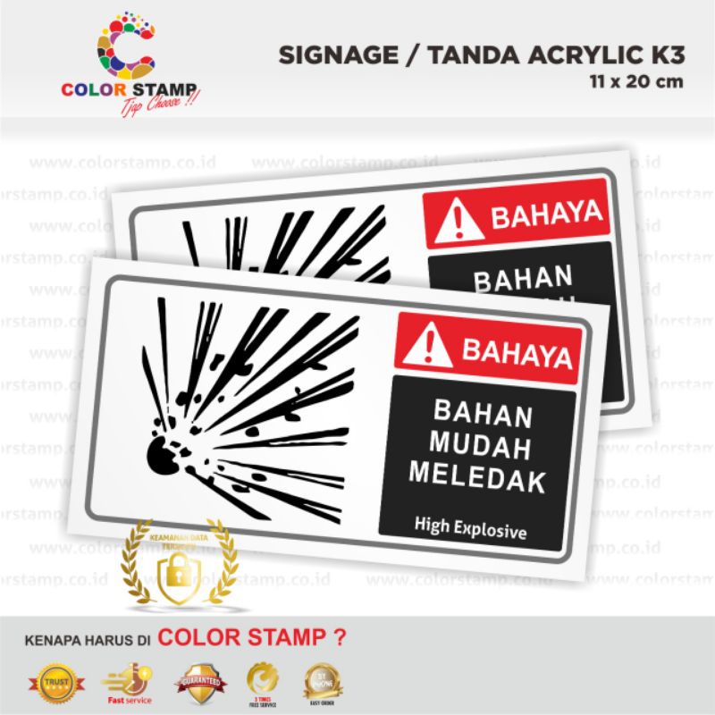 

Papan Nama Akrilik/Sign/Tanda/Bahan Mudah Meledak