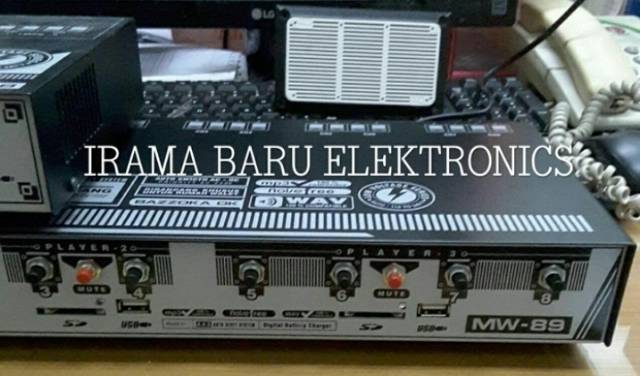 (NON COD) Ampli Walet Piro MW 89 New dengan 3 USB Player dan 8 Channel