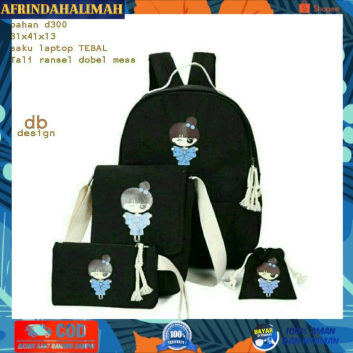 

[TERBARU] TAS SEKOLAH RANSEL SET 4in1 GROSIR TAS MURAH