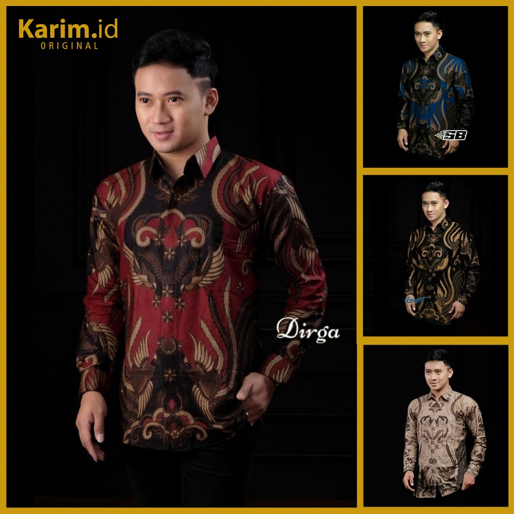 Batik pria lengan panjang modern jumbo kemeja batik modern batik pria premium