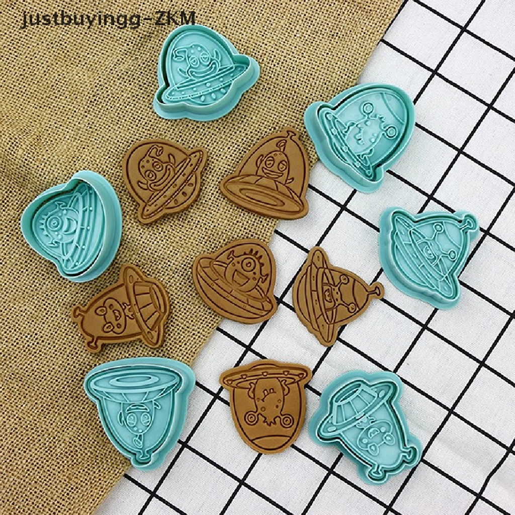 6 Pcs / Set Alat Stempel Pemotong Kue Kering Biskuit Handmade Untuk Dekorasi Halloween