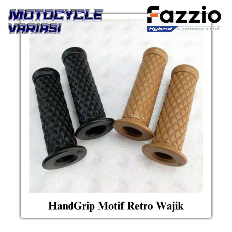 Handgrip Retro Wajik Fazzio Vario 160 Vespa Scoopy Bahan Tebal Empuk