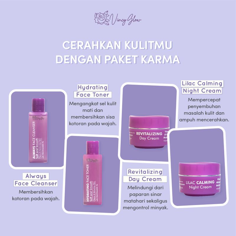 Paket karma vincy glow bpom