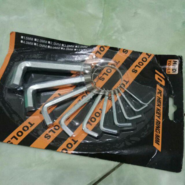 Kunci L Set Tools 10pcs / 10in1