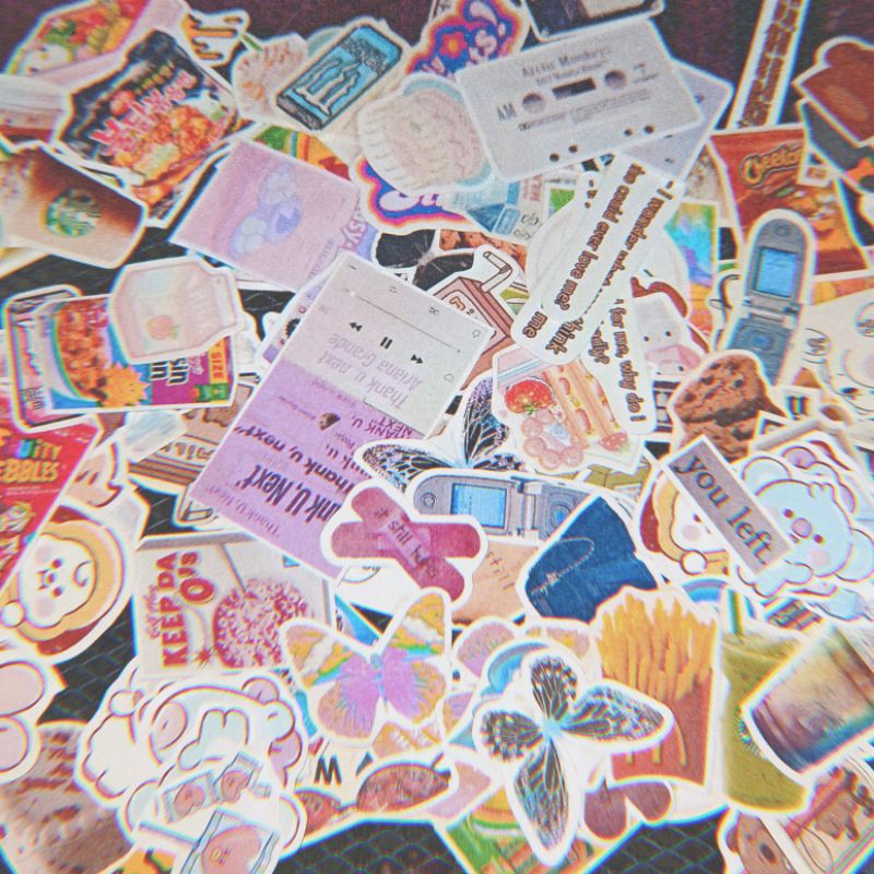 

(MINIMAL 10PCS) Sticker Tumblr Aesthetic Satuan Custom Murah