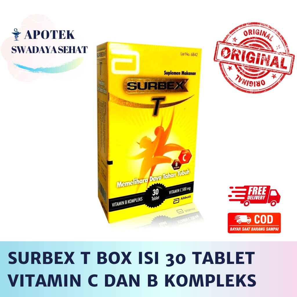 SURBEX T BOX ISI 30 TABLET - Multivitamin Vitamin C Dan B Kompleks