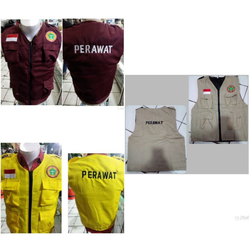 rompi ppni#rompi perawat bordir depan belakang#pin ppni