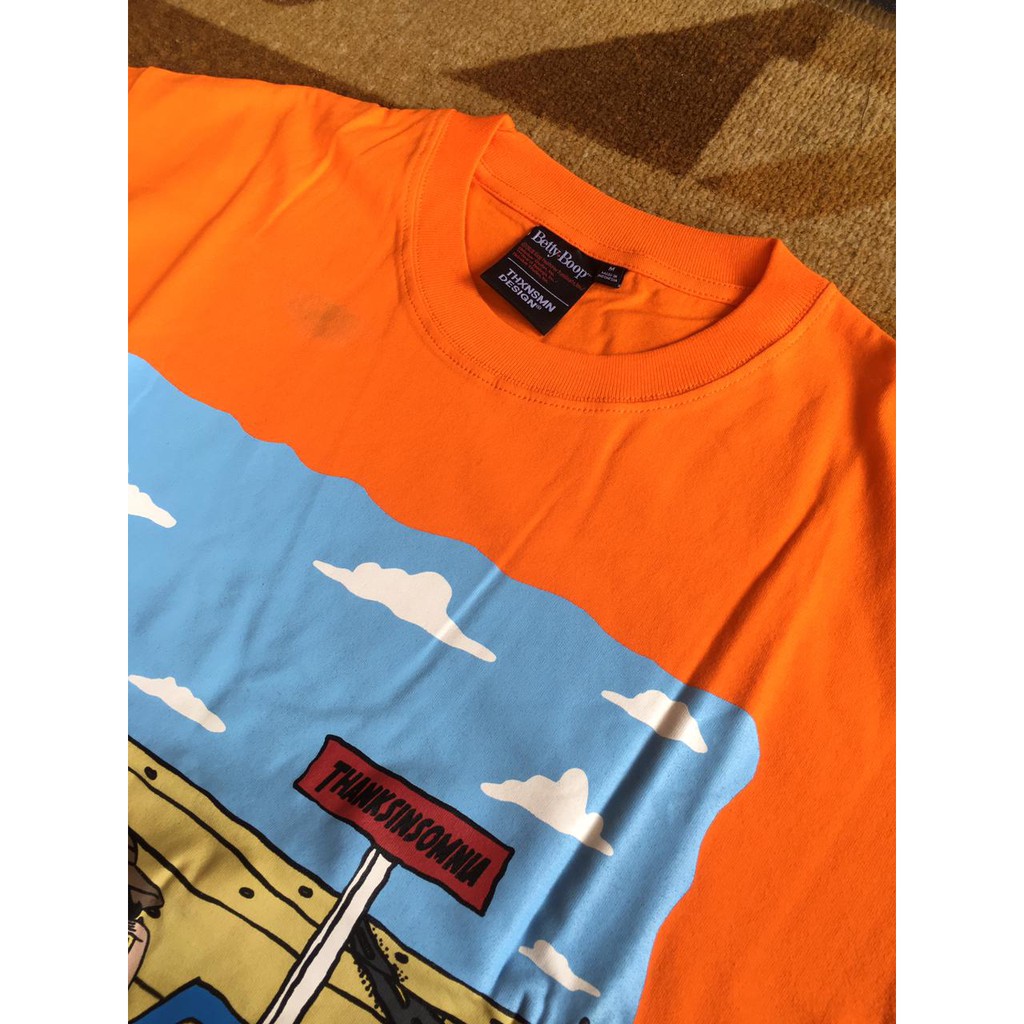 THANKSINSOMNIA - Betty Boop Tshirt Stranded Orange