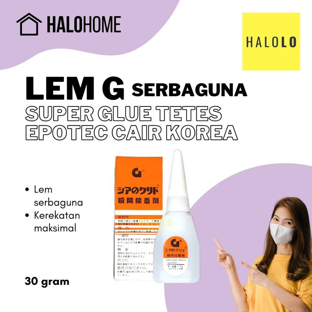 

Lem G China Korea Serbaguna Super Glue Tetes Epotec Cair