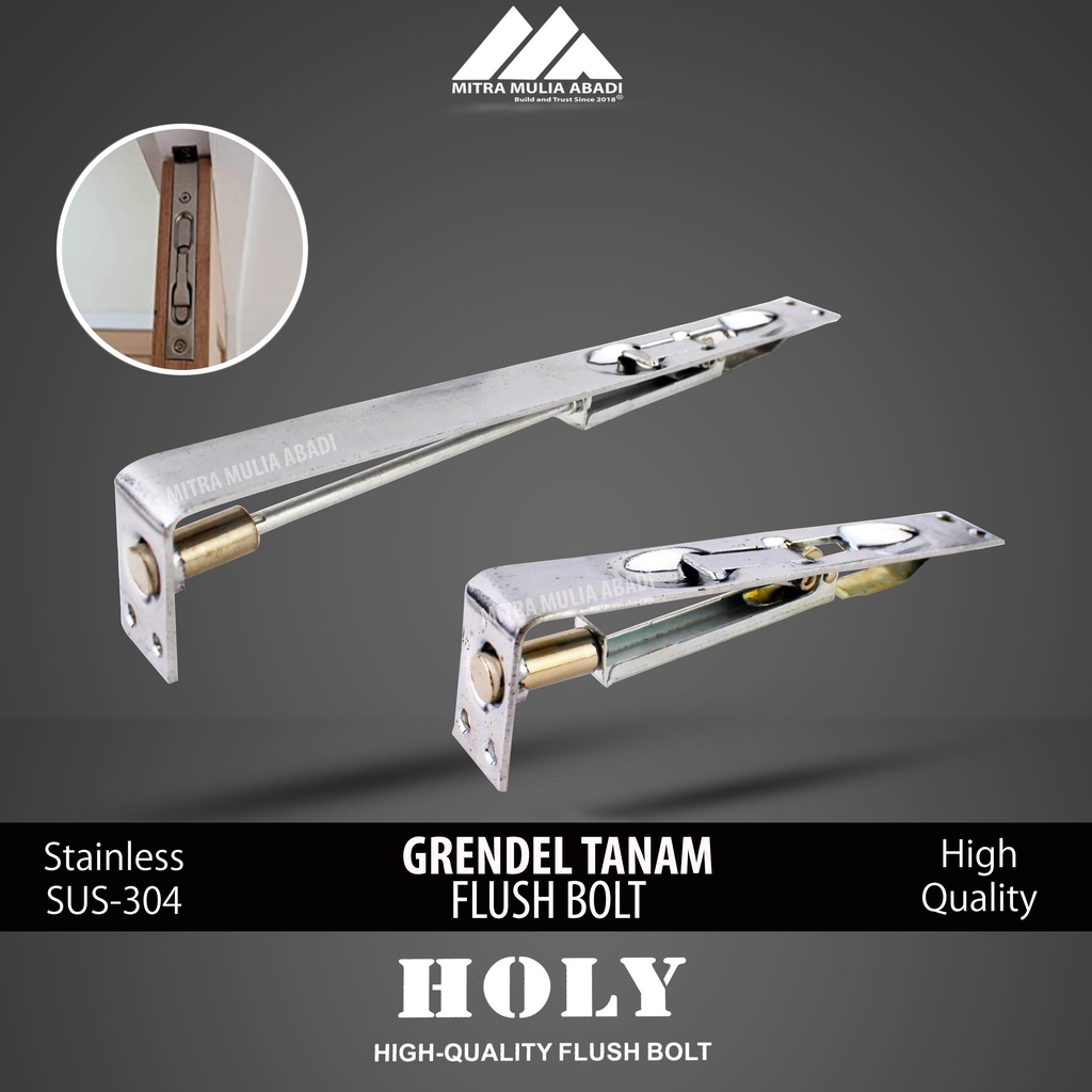 Grendel Tanam Stainless 6&quot;+10&quot; / Slot Tanam | Grendel Tanam Set 6&quot;+10&quot; l Slot Pintu l Flush Bolt l Selot&quot;