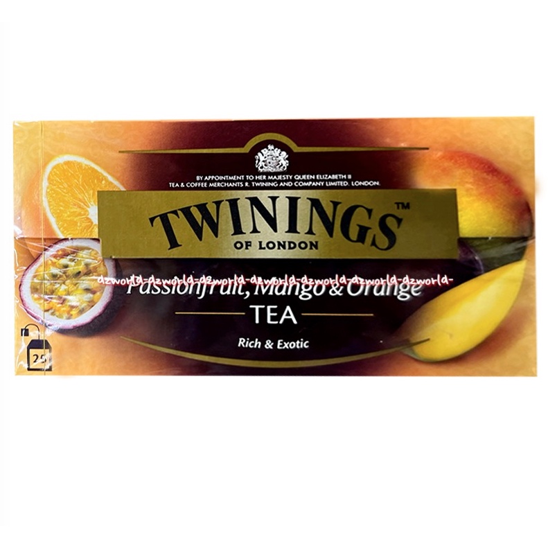 Twinings Passion Fruit Mango Orange Teh 25bags Rich Exotic Teh Rasa Mangga jeruk Teh Celup Rasa Buah Buahan Twining Of London Twi nings Tea